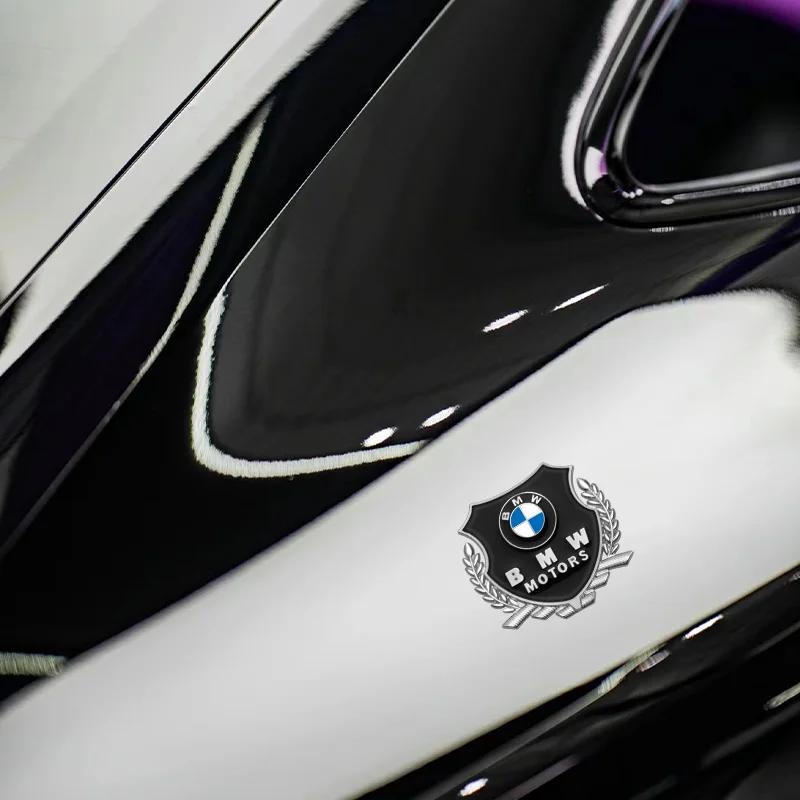 For BMW 1 W E82 car 3D Shield Emblem Metal Badge Car Body Side Fender Rear Trunk Sticker Auto Exterior Accessories For BMW G42 G16 G15 G26 X6 X5