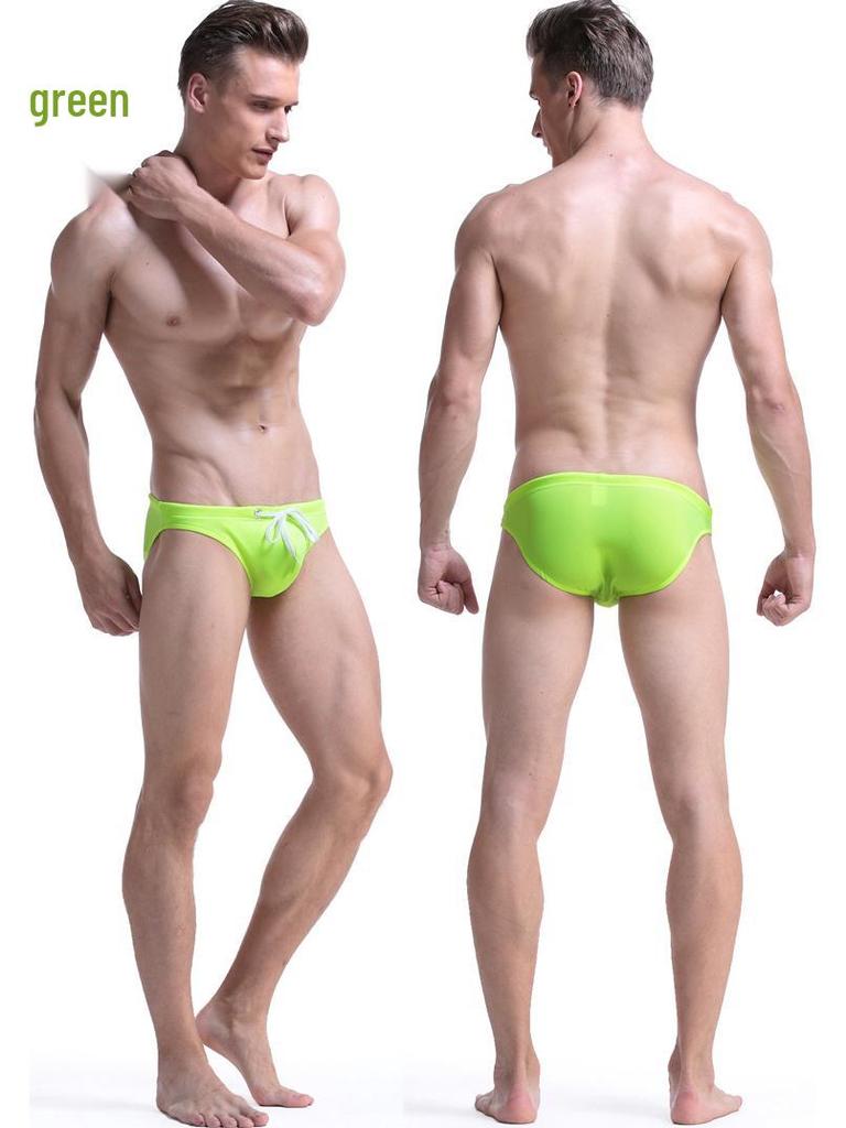 Aibc Men's Bikini Triangle Swim Trunks: Semi-Gloss, Stretchy Fabric, Pool & Sports Casual.