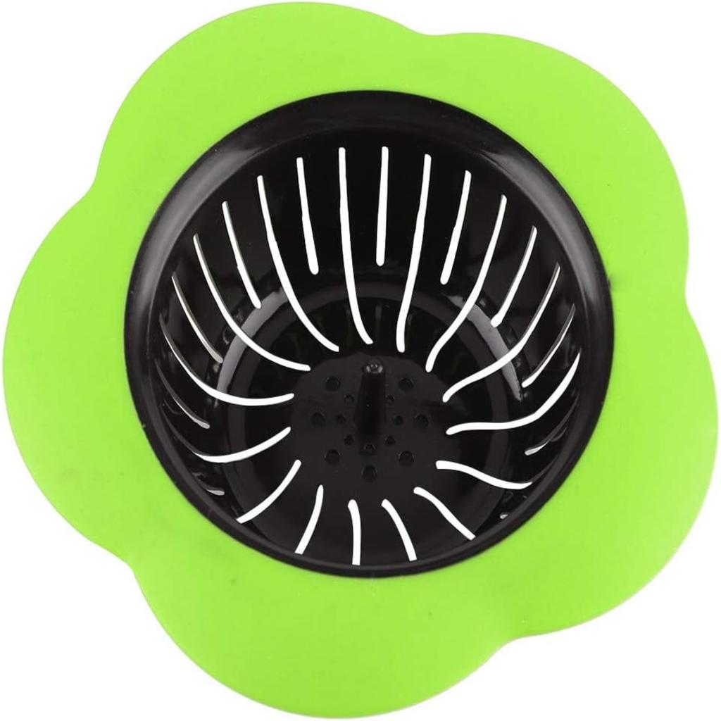 Green Plastic Sink Strainer Drain Stopper for Kitchen Bathroom Bathtub Sink Stopper Shower Drain Hair Strainer Sink Plug