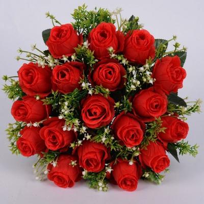 18 Köpfe Echte Glücksblume 10 Farben Kristallgras-Bouquet Natürlich Simuliert Rose Heimdekorativ