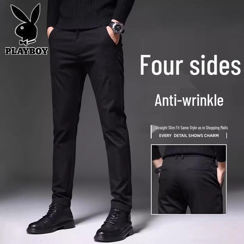 Playboy Men s Slim-Fit Summer Stretch Casual Pants 32