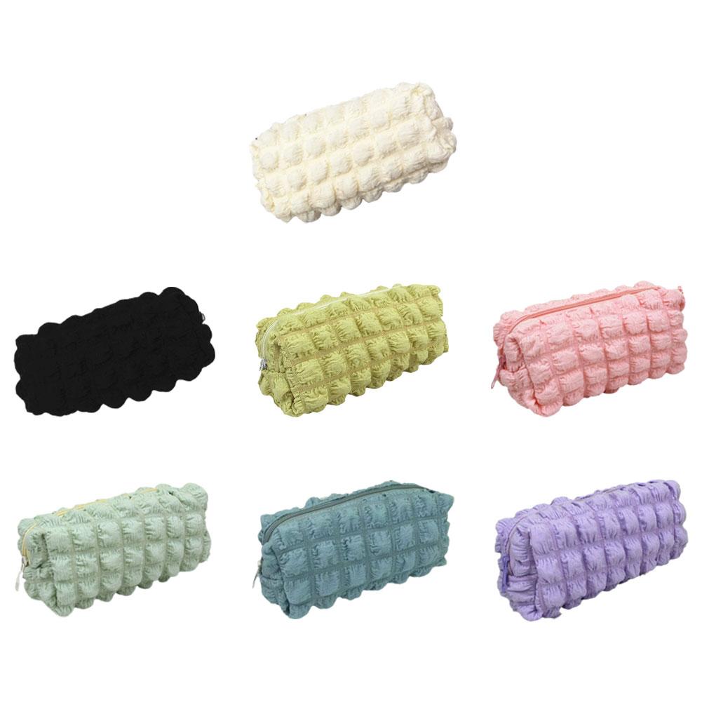 Stor Kapacitet Fluffig Pennfodral Stationär Förvaringslåda Mjuk Hållbar Bärbar Pennfodral Kosmetikaväska Sminkväska Skolmaterial