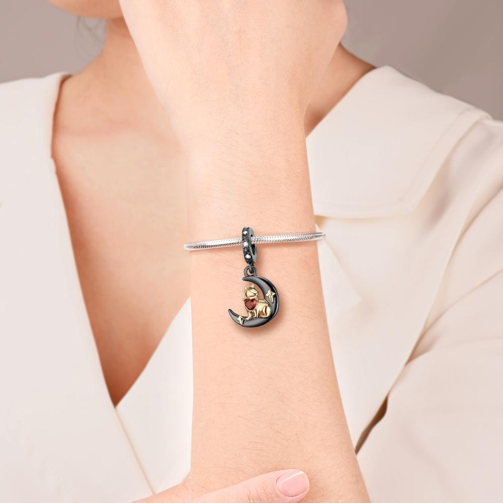 Black Cat Dog Dinosaurs Heart Moon Copper Plated For Charms Copper Plated Original Bracelet For Jewelry Making