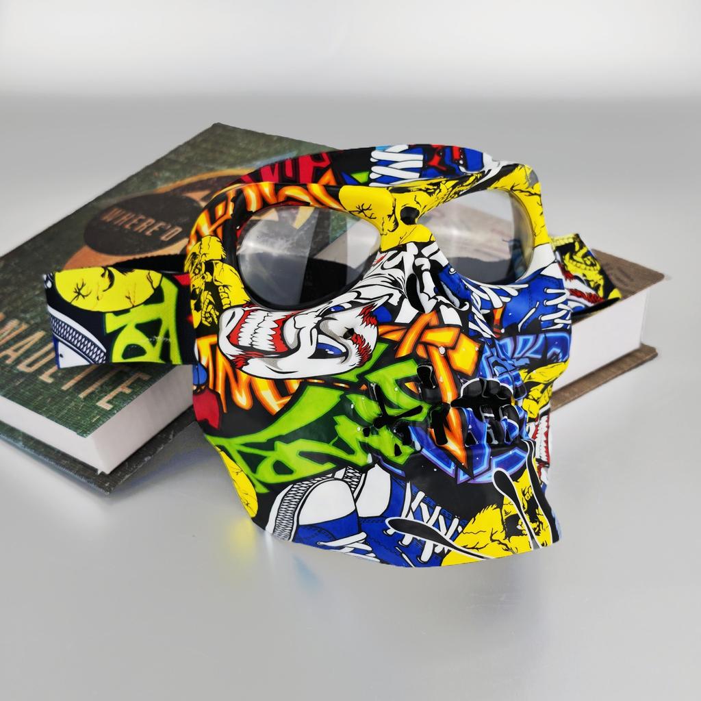 Glasses Water Turning Ghost Head Goggles Mask Motorcycle Riding Mask Windproof Warm Outdoor Protection