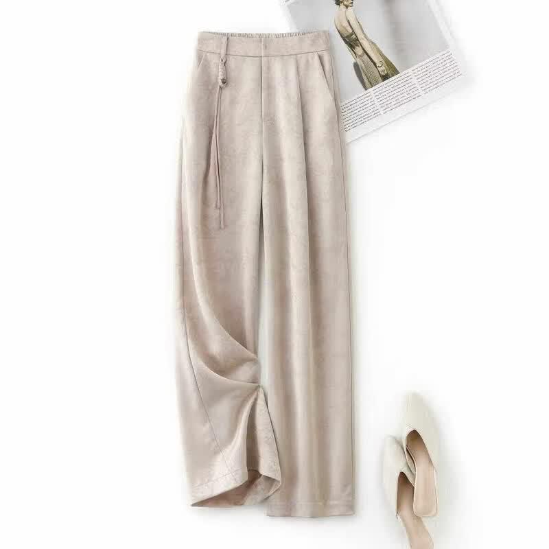 IHIMI Women s New Chinese Style Draped Casual Suit Pants S