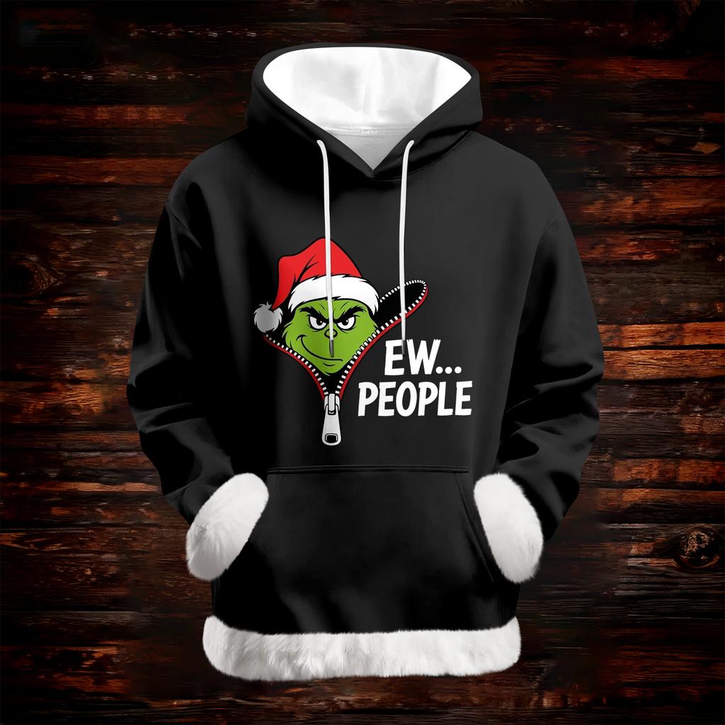 Women's Casual Fashion Print Long Sleeve Hooded Sweatshirt Top