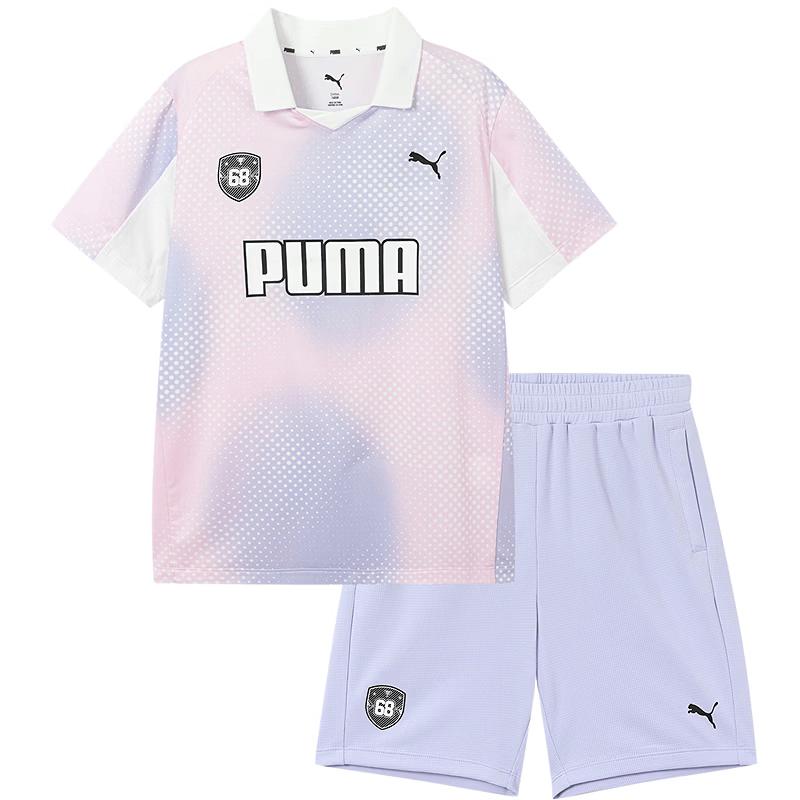Летний комплект PUMA для детей 2026 с коротким рукавом, быстросохнущий 170