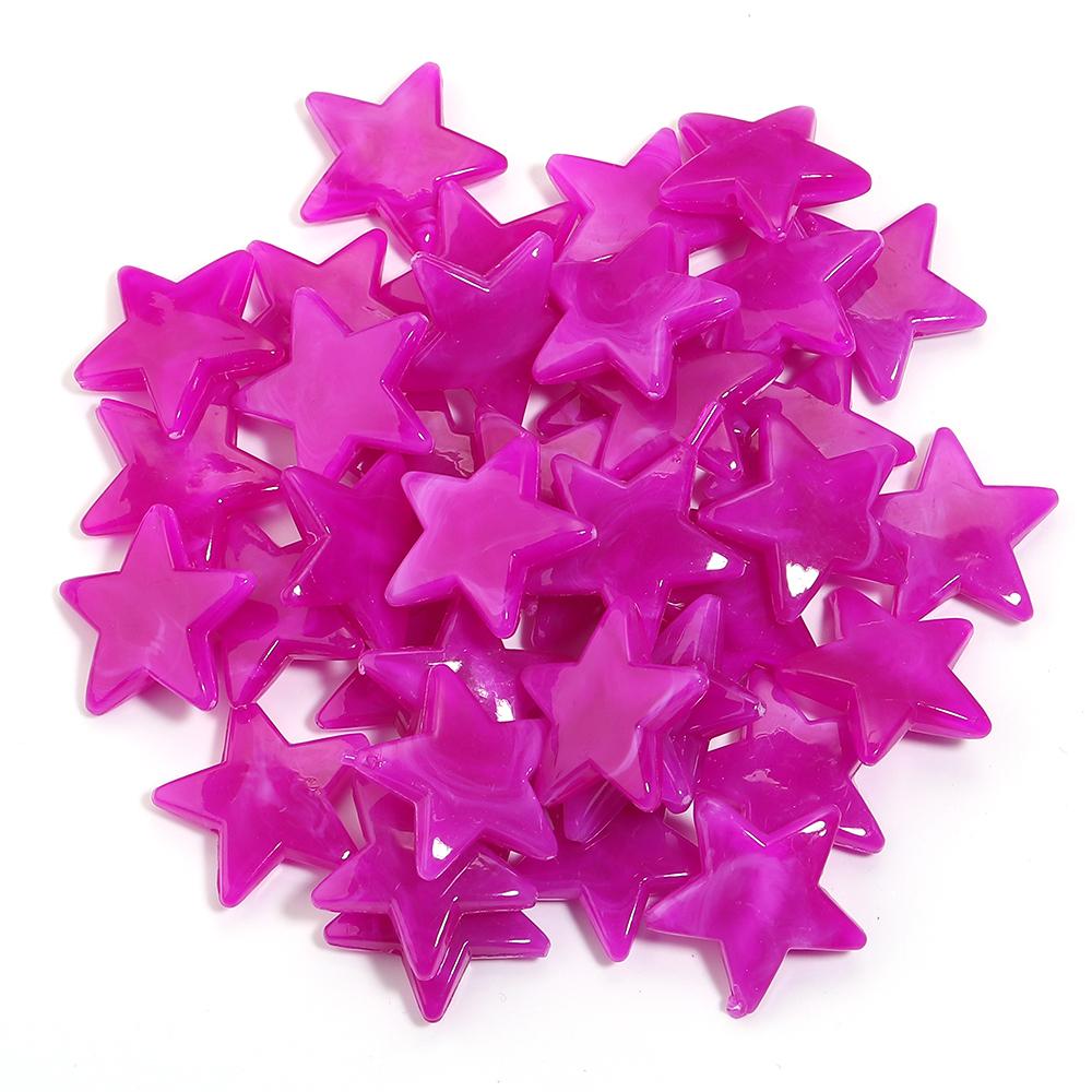 50pcs/lot 21mm Acrylic Star Beads Colorful Pentagram Cloud Loose Spacer Beads for Jewelry Making DIY Necklace Bracelets Keychain