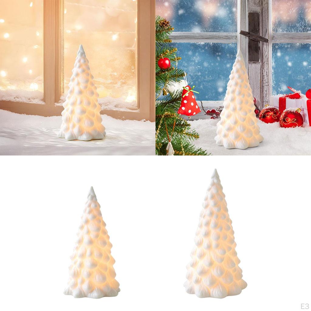 Upplyst Julgransfigur Dekoration Nattlampa Bordsdekoration för Hylla