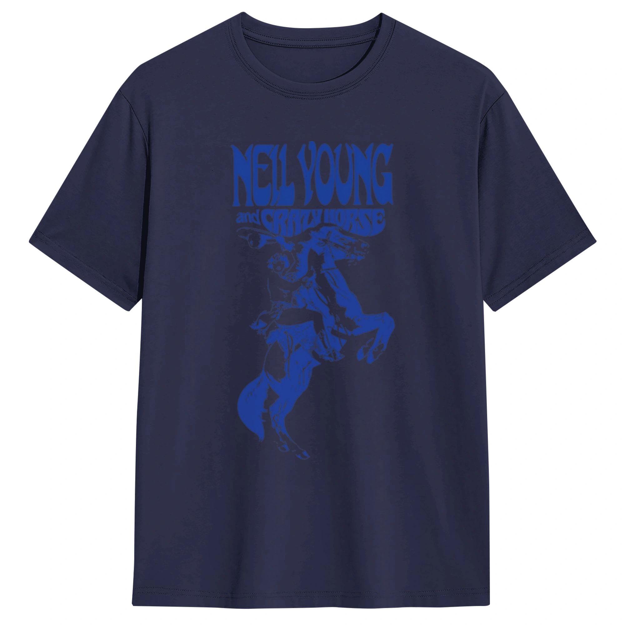 

Crazy Horse Neil T Shirt Summer Vintage TShirts 100 Cotton Popular Tee Shirt For Men Casual Clothes 4XL
