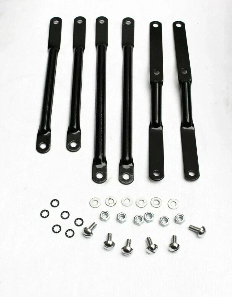 ROYAL ENFIELD BULLET 350cc BLACK FRONT & REAR MUDGUARD FENDER BUMPER SET GEC