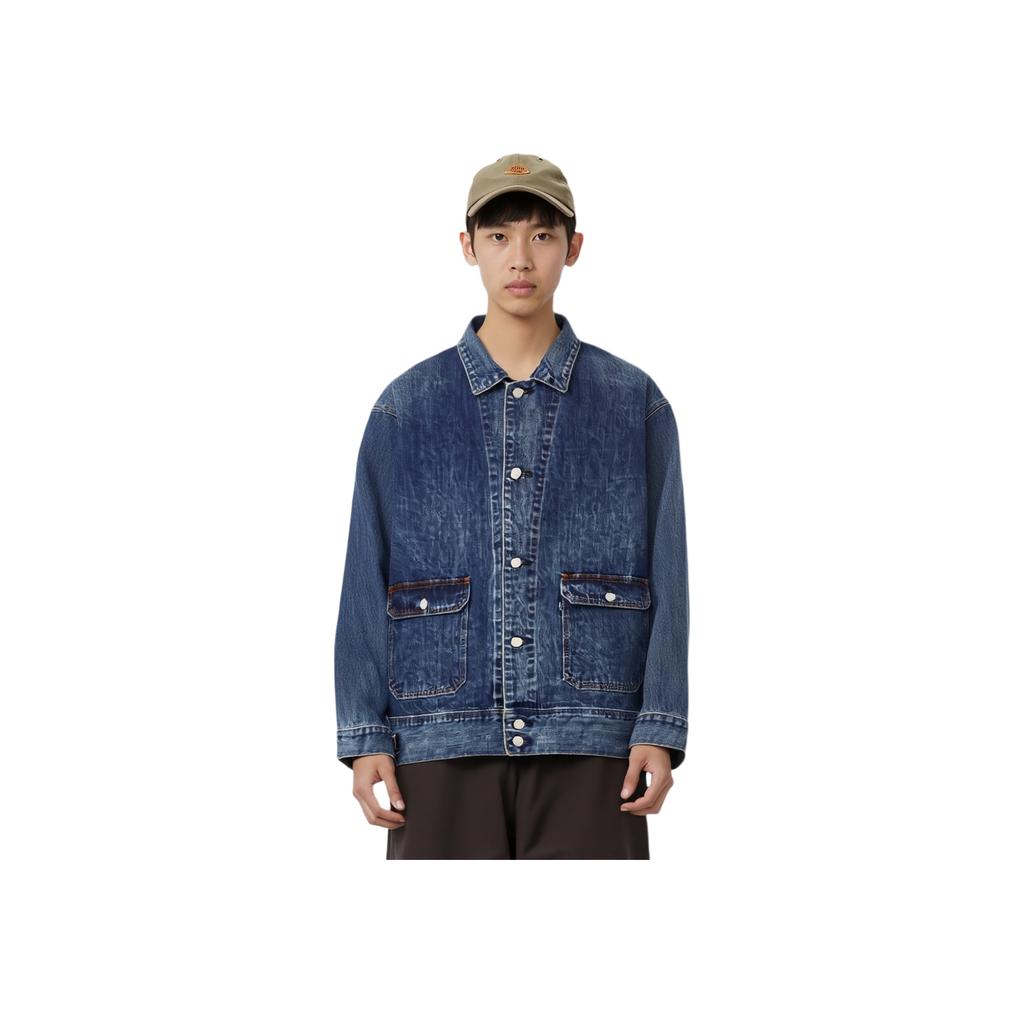 Levis Loose Fit Button-Up Long Sleeve Denim Jacket Men jackets Washed-Blue A7150-0004