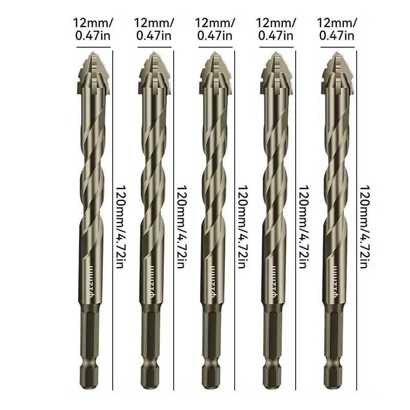 4-12mm Four-Flute Sawtooth Drill Bit Sawtooth Drilling Tools For Glass/Tile/Concrete/Metal Drill Bit Set Tools