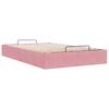 Ottoman Bed without Mattress Pink 120x200 cm Velvet