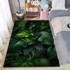 1 Soft Non Slip Floor Mat with Green Leaf Pattern, Suitable for Living Room and Kitchen Home Carpet In Living Room and Bedroom