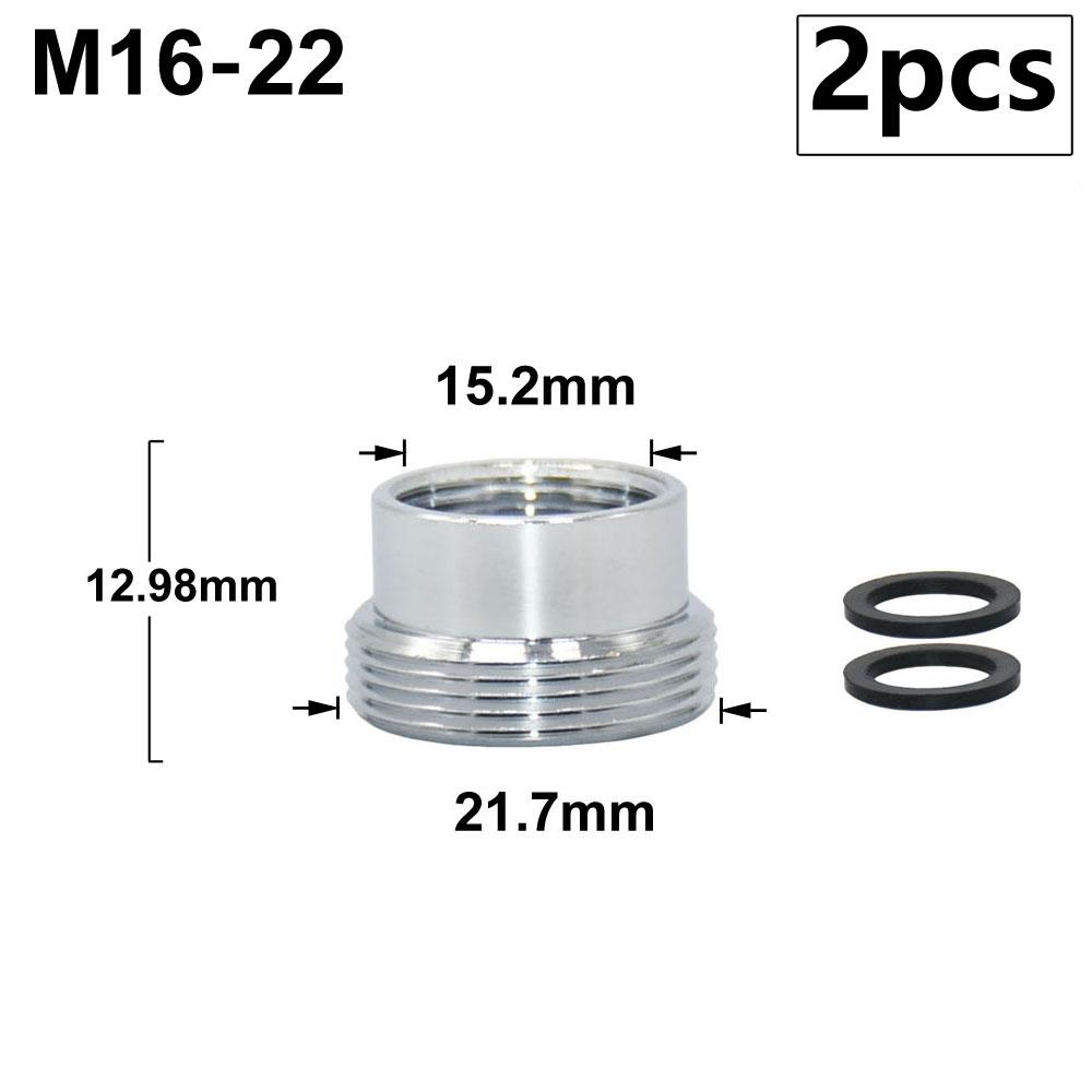 

2Pcs Brass 1/2 To M16/18/20/22/24/28mm Male Female Thread Connector Faucet Adapter Kitchen Bathroom Bubbler Water Fittings