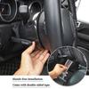 For Jeep Wrangler JL 18+ Carbon Fiber Steering Wheel Base Lower Bezel Trim Cover