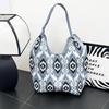 Xinjiang Women's Ethnic Style Knitted Handbag - Simple, Large Capacity Shoulder Bag for Commuters