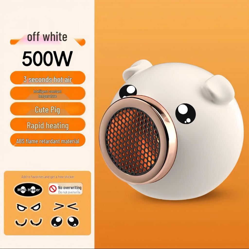 Quick Heat PTC Electric Fan Heater for Living Room & Bedroom - Low Noise, Safe Tip-Over Feature
