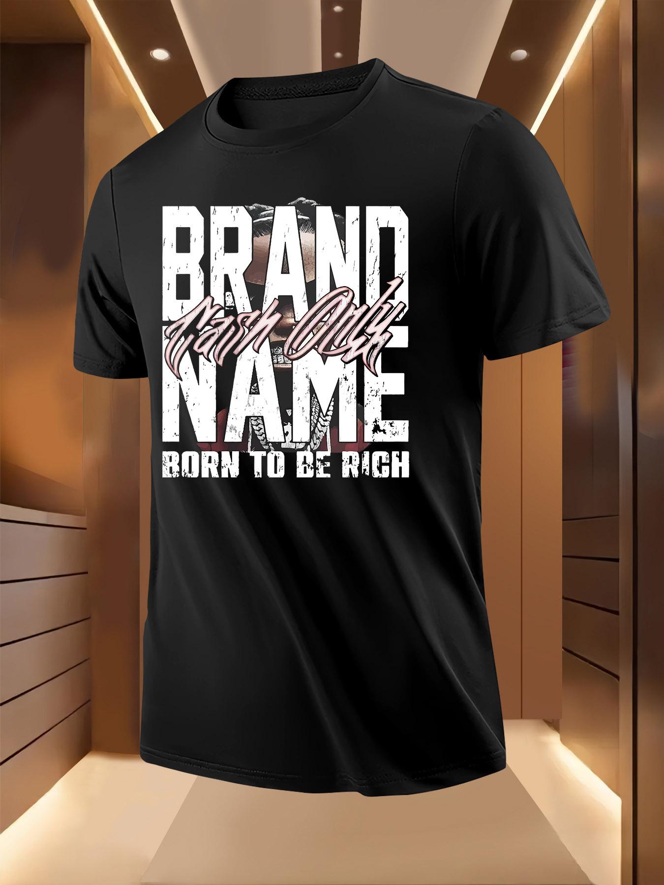 Born to Be Rich Graphic - Lightweight Breathable Polyester T-shirt M