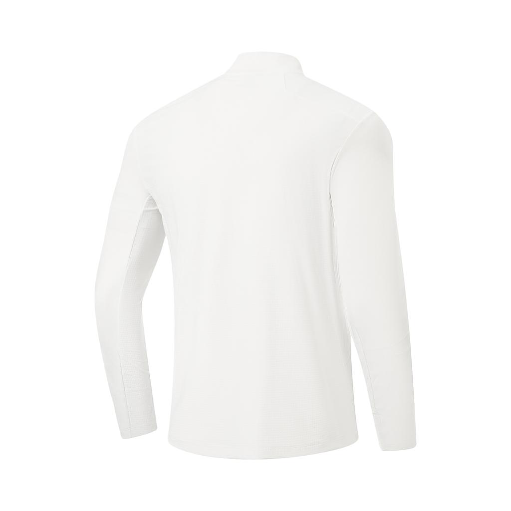 Li-Ning Honor Gold Standard Series Stand Collar Casual Versatile Soft Comfortable Long Sleeve T-Shirt Men Tops ATLW273-2