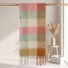 | Imitation mohair plaid scarf | Autumn and winter warm AC grid | Support LOGO customization
