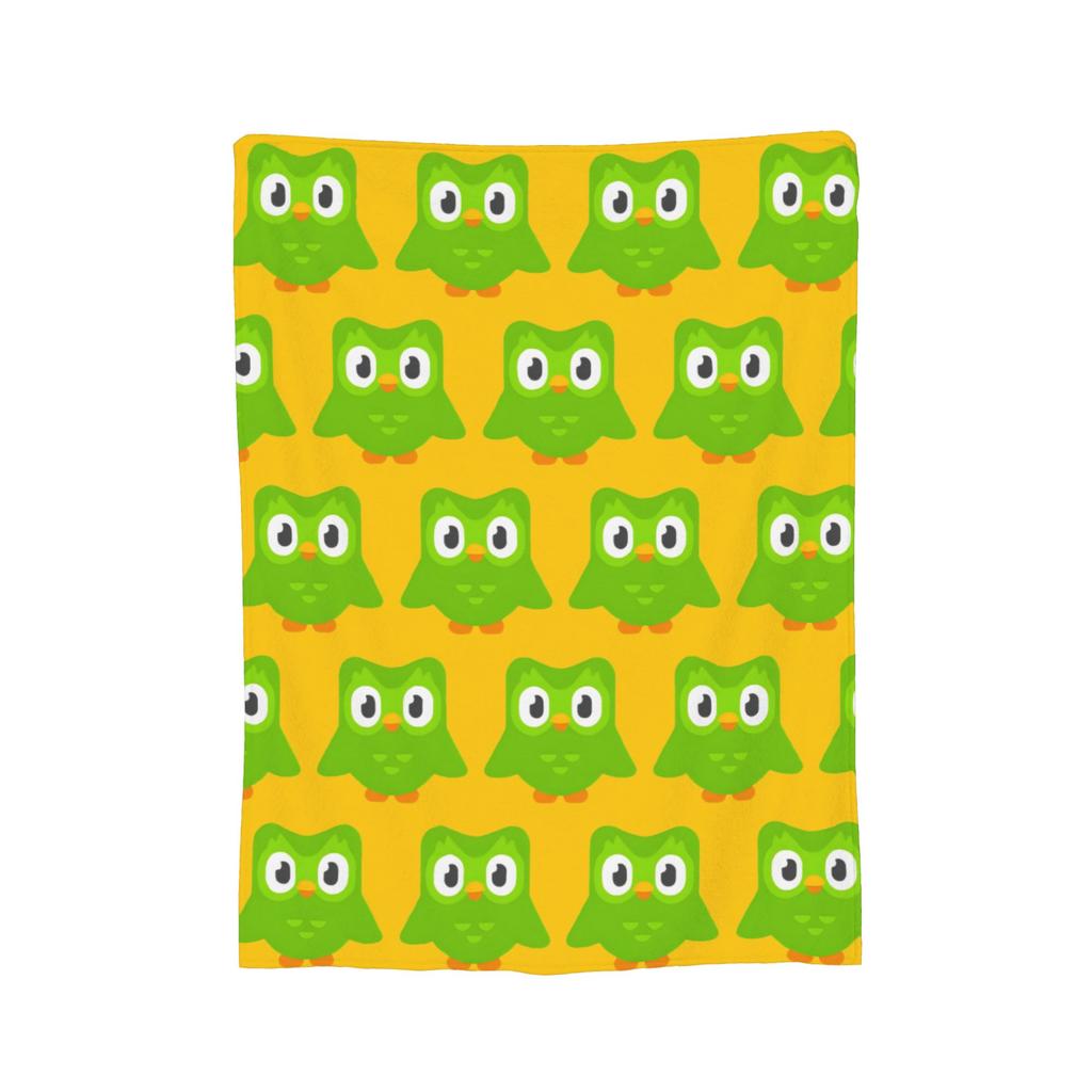 Cute Duolingos Owl Blankets Flannel Duo Warm Throw Blanket for Home Couch Bed Rug