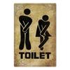 Placa de Metal Vintage Engraçada para Banheiro Lata Sinal Placa WC Lavatório Toilettes Arte de Parede Bar Clube Banheiro Lavatório Banheiro Decoração de Parede