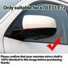 Glänzende schwarze Karbonfaser-Optik M Style Spiegelkappe für BMW X5 E70 2008-2013 und X6 E71 2008-2013 Seitenspiegelabdeckung