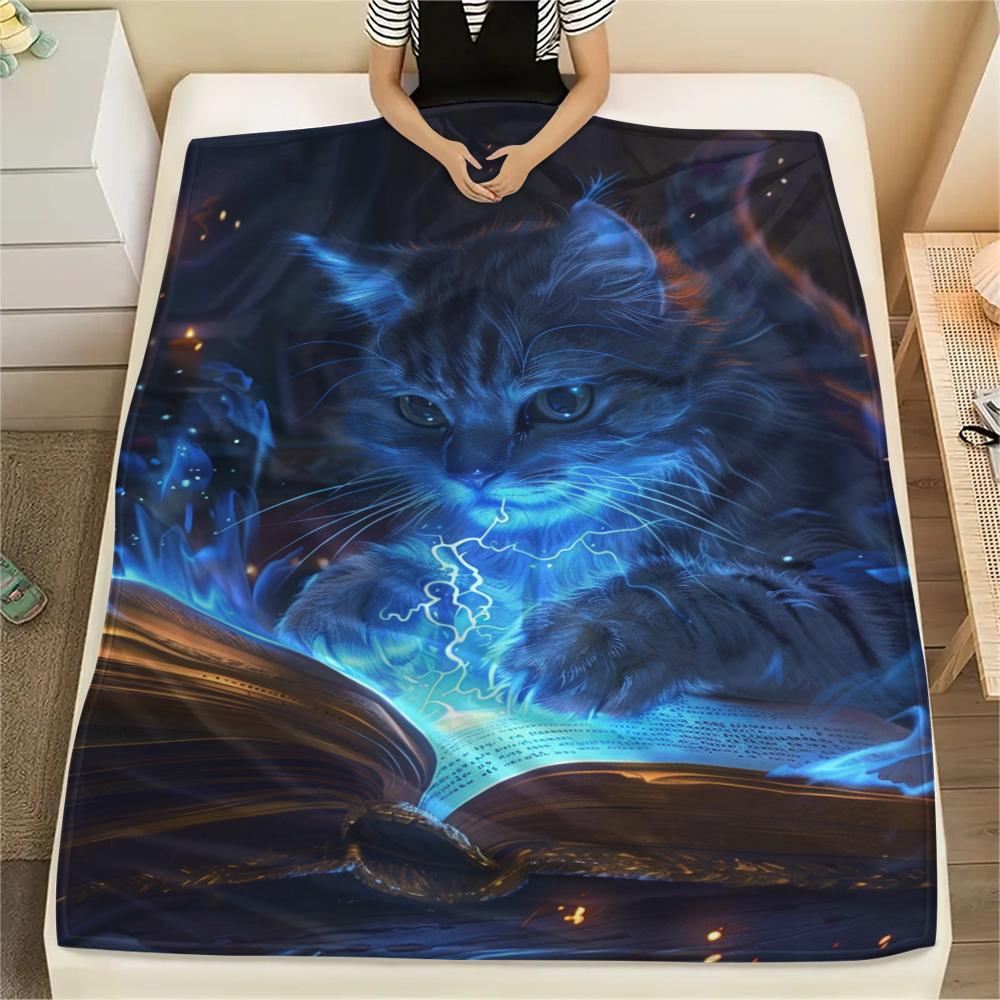 1 Peça Manta de Flanela com Estampa de Desenho Animado, Alta Qualidade Confortável para Todas as Estações, Decoração de Casa, Calor e Conforto, Perfeita para Presente de Natal Aniversário