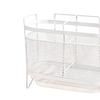 Utensil Storage Rack with Divided Compartments Organizer Drainage Holes Design Rack for Kitchen Countertop