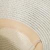 Elegant Women's Sun Hat with Bow & Faux Pearl Accents - Breathable, Wide Brim Straw Bucket Cap for Summer