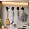 Set of 4 Suction Cup Hooks No Drilling Required Wall Mounted Hooks for Hanging Towels Clothes Kitchen Accessories Bathroom Organization
