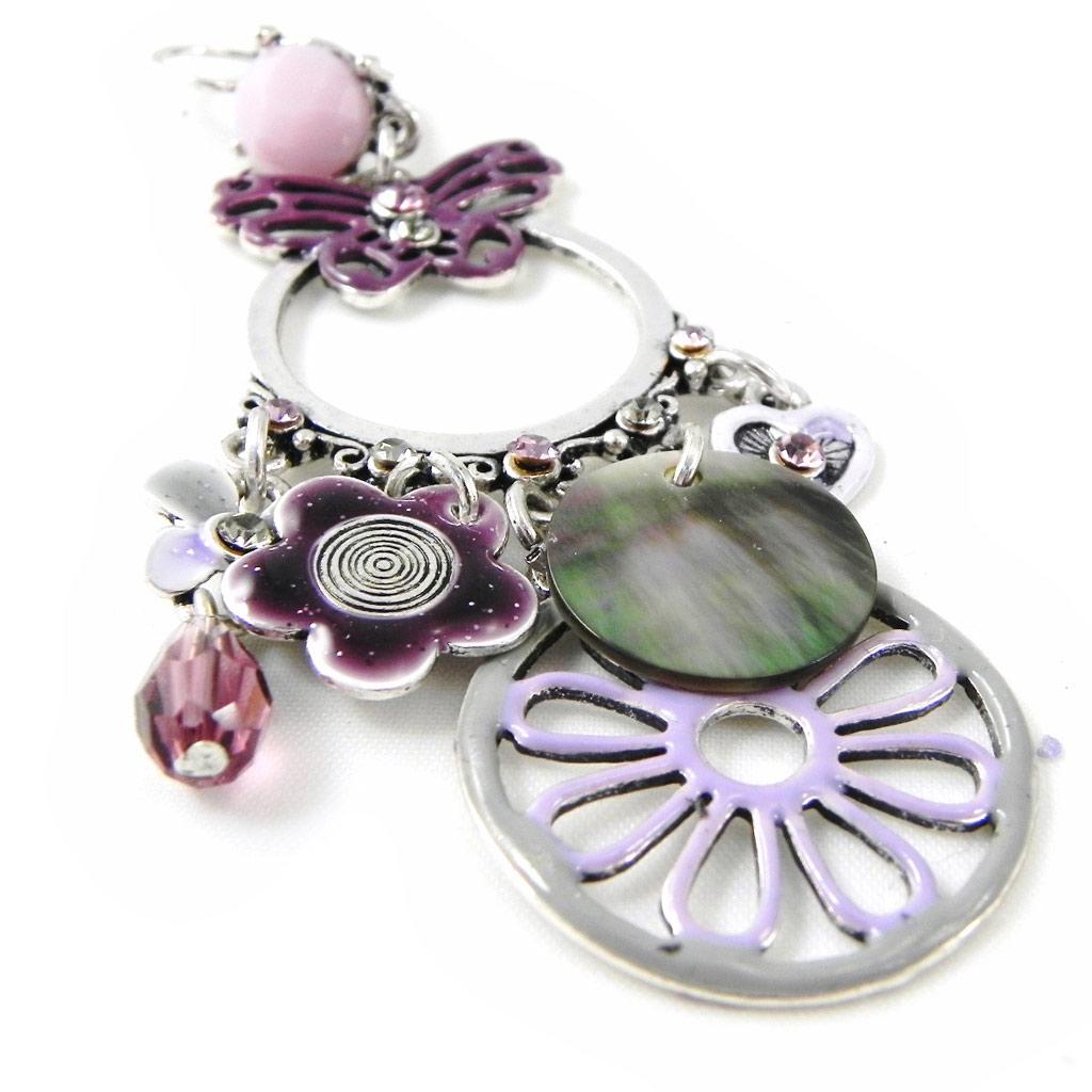 NOA [H1932] - Purple 'Vahiné' Designer Earrings