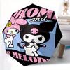 Kuromi and My Melody Sanrio Automatic Open/CloseCartoon Umbrella-CuteUmbrella with Cute Design, Portable 3-Fold Compact Umbrella for Men & Women, Vale