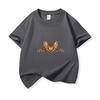 Kids Pure Cotton T Shirt Peeking Bengal Cat Print Crew Neck Short Sleeve Tee Casual Breathable Boys Girls Summer Tops