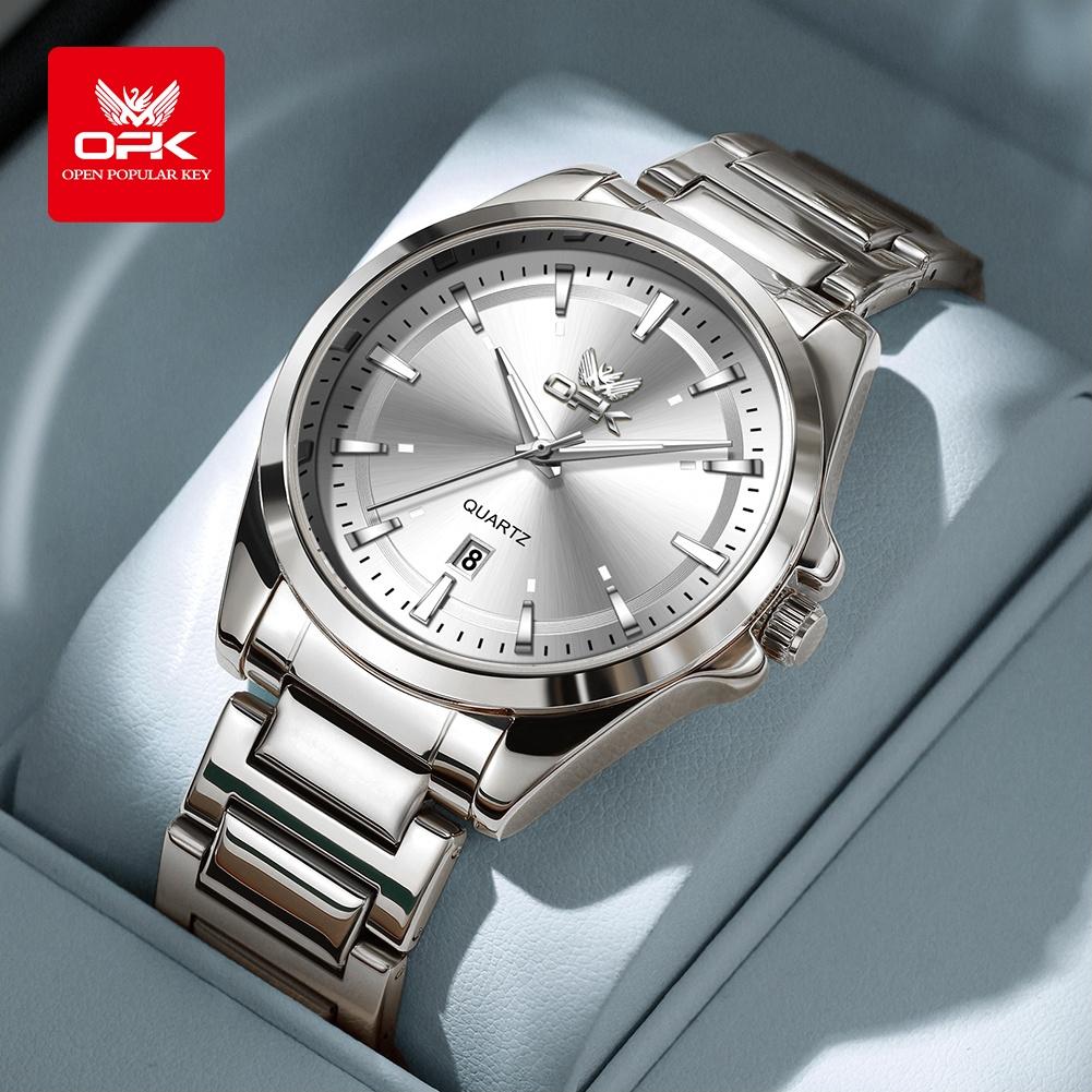 OPK 6068 Top Brand Man Quartz Wristwatch Waterproof Auto Date Luminous Business Luxury High Quality Gold Watch for Men