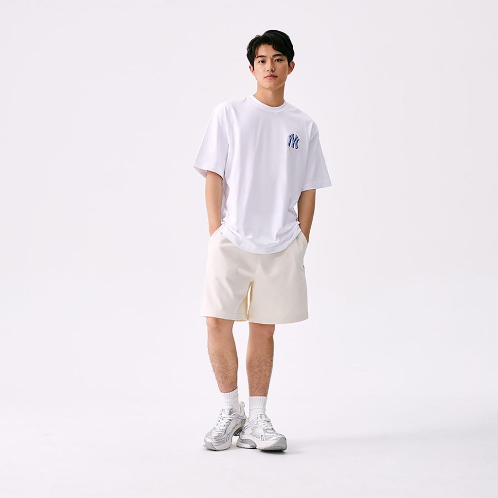 MLB MONOGRAM SS25 T Shirt Unisex Ecru 3ATSM2153-50WHS