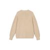 UNIQLO Solid Color Single-Breasted V-Neck Loose Long Sleeve Knit Sweater Men sweater Dark-Beige 466718-32