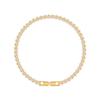 Sophisticated Full Zircon Stone Gold Color Chain Bracelet Women's Elegant Simple Style Luxury Jewelry For Gala Dinners
