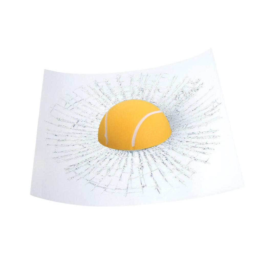 Realistic 3D Ball Hit Car Window Decal Durable PP Glass Sticker Creative Sunproof Waterproof Decor for Car Accessories