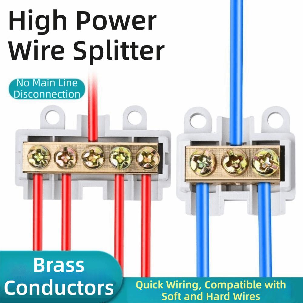 Electrical Connectors Conductor Brass High Power Splitter Large Current Universal Wire Connector Terminal Blocks Electrical