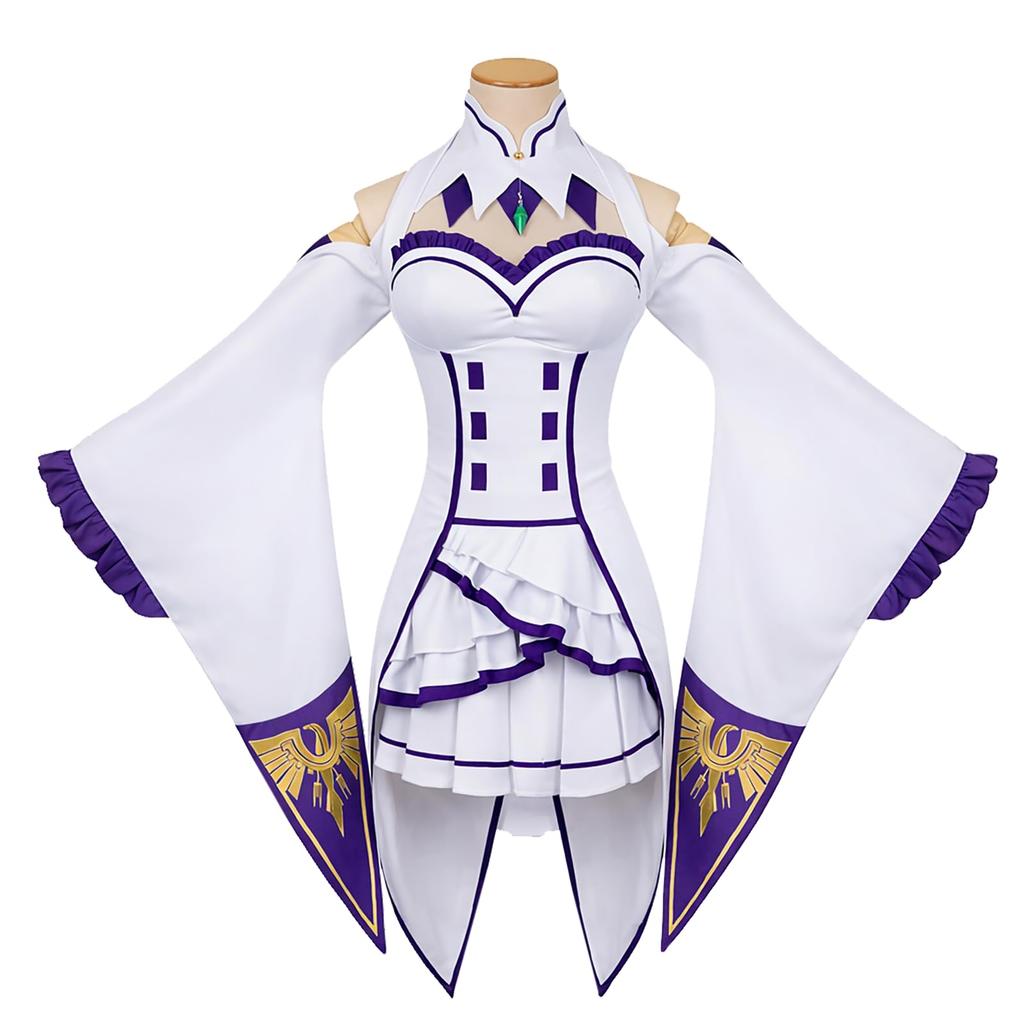 Emilia Start een Nieuw Leven in een Andere Wereld Cosplay Halloween Meisje Elf met Pruik [milky time] ReZero ReZero - (M)
