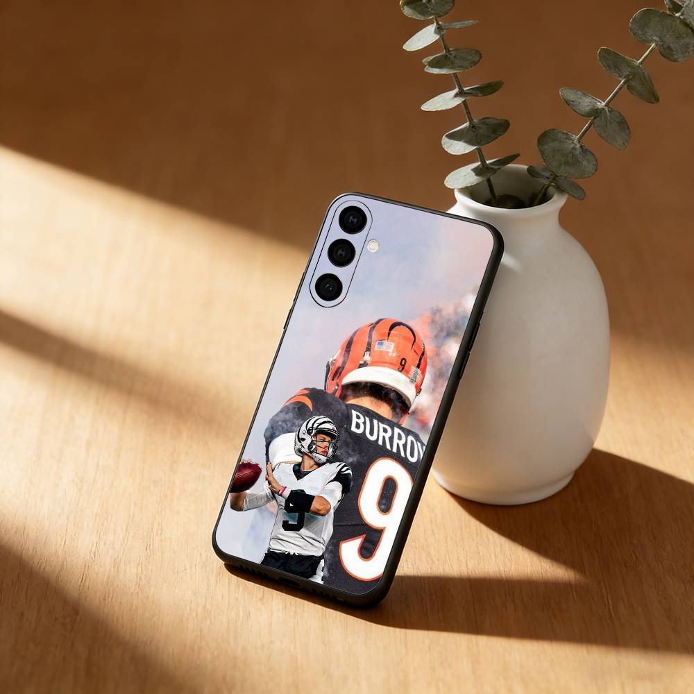 

Sports J-Joe Burrow 9 Phone Case For Samsung Galaxy A91,80,73,72 ,71,53,52,32 ,31,22,21s,20,Soft Black Case Samsung a52