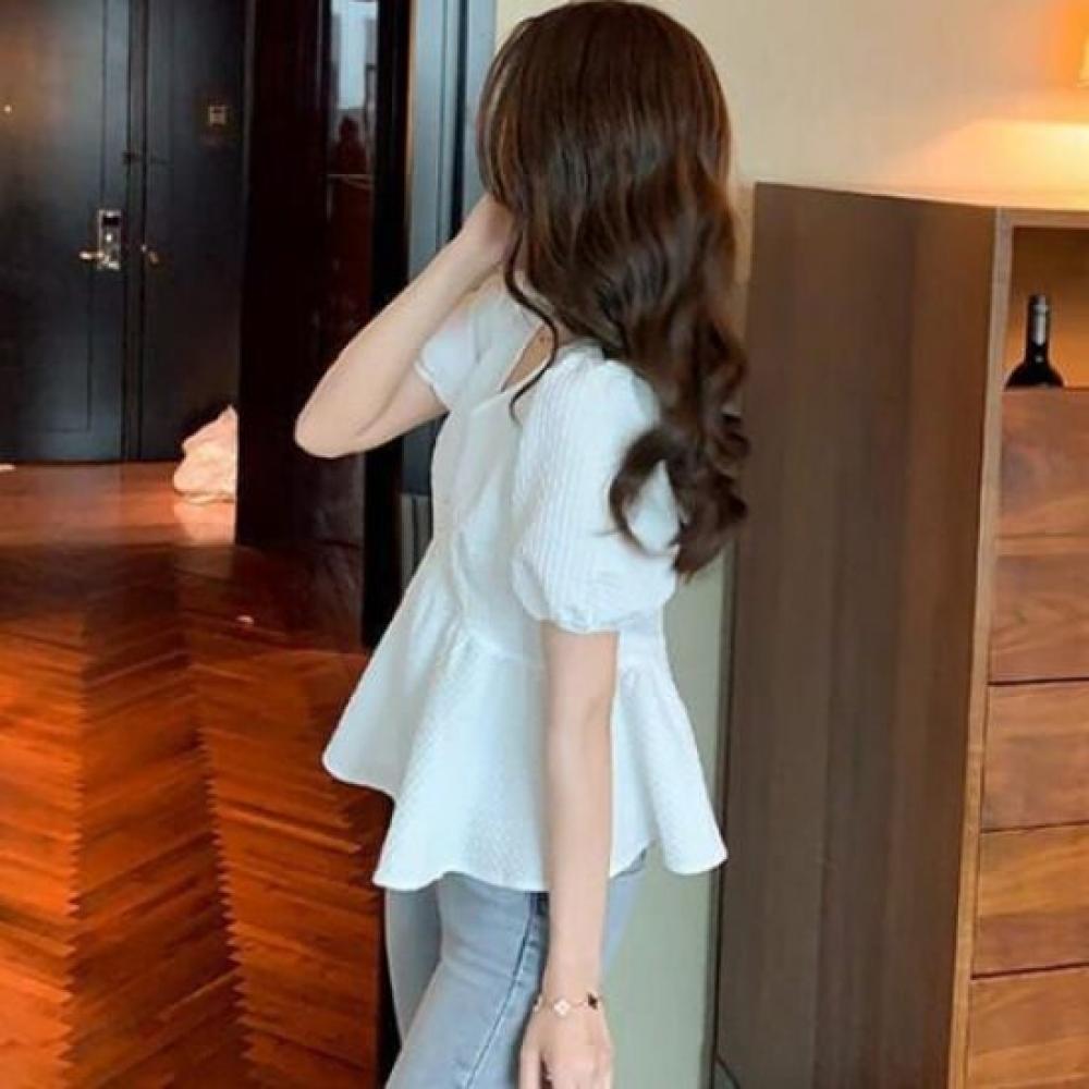 NaVaVa Women LoVely V Neck Puff sleeVe Blouse Nb2649