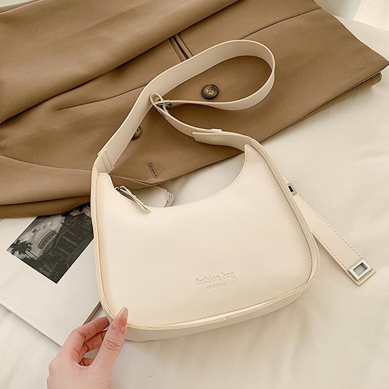 

Маленька сумка в модному та іноземному стилі Нова проста ретро сумка під пахвами 2024 р. Універсальна жіноча сумка на одне плече. off білий колір