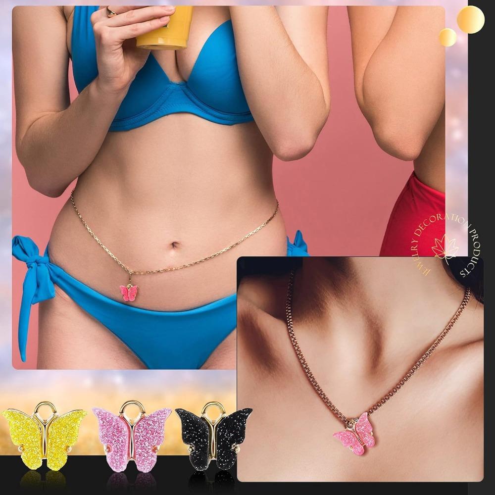 10/20/30pcs Bracelet Butterfly Pendant Acrylic Earrings Butterfly Pendant Jewelry Making Necklace Crafts Accessories