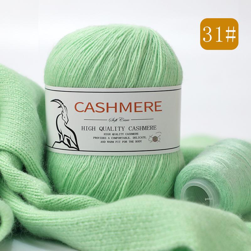 Alashan Cashmere Yarn: 6+6 Goat, Mink Blend, Medium-Thick Hand-Knitting Yarn for Scarves
