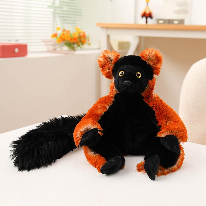 Entzückendes realistisches Lemuren-Stofftier Kuscheltier sitzend Zoo Souvenir Geschenk für Kinder Geburtstag
