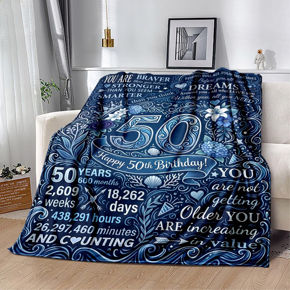 Vintage 1976 Milestone Birthday Flannel Blanket-Soft and Suitable for Sofas,Beds,Offices,Travel,All Seasons,Great Gift for Holidays and Birthdays.